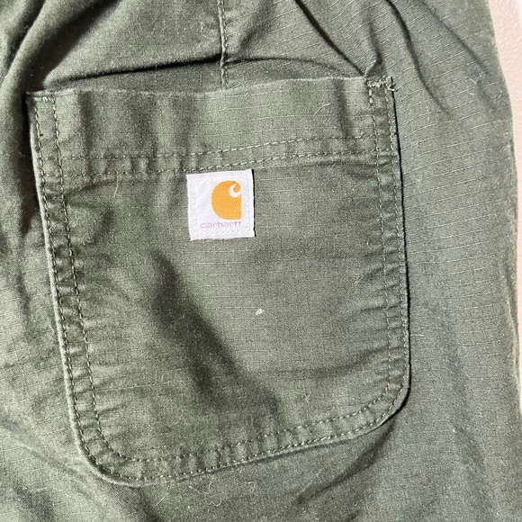 Carhartt Size 8 Original Fit Green Khaki Shorts - Picture 8 of 10